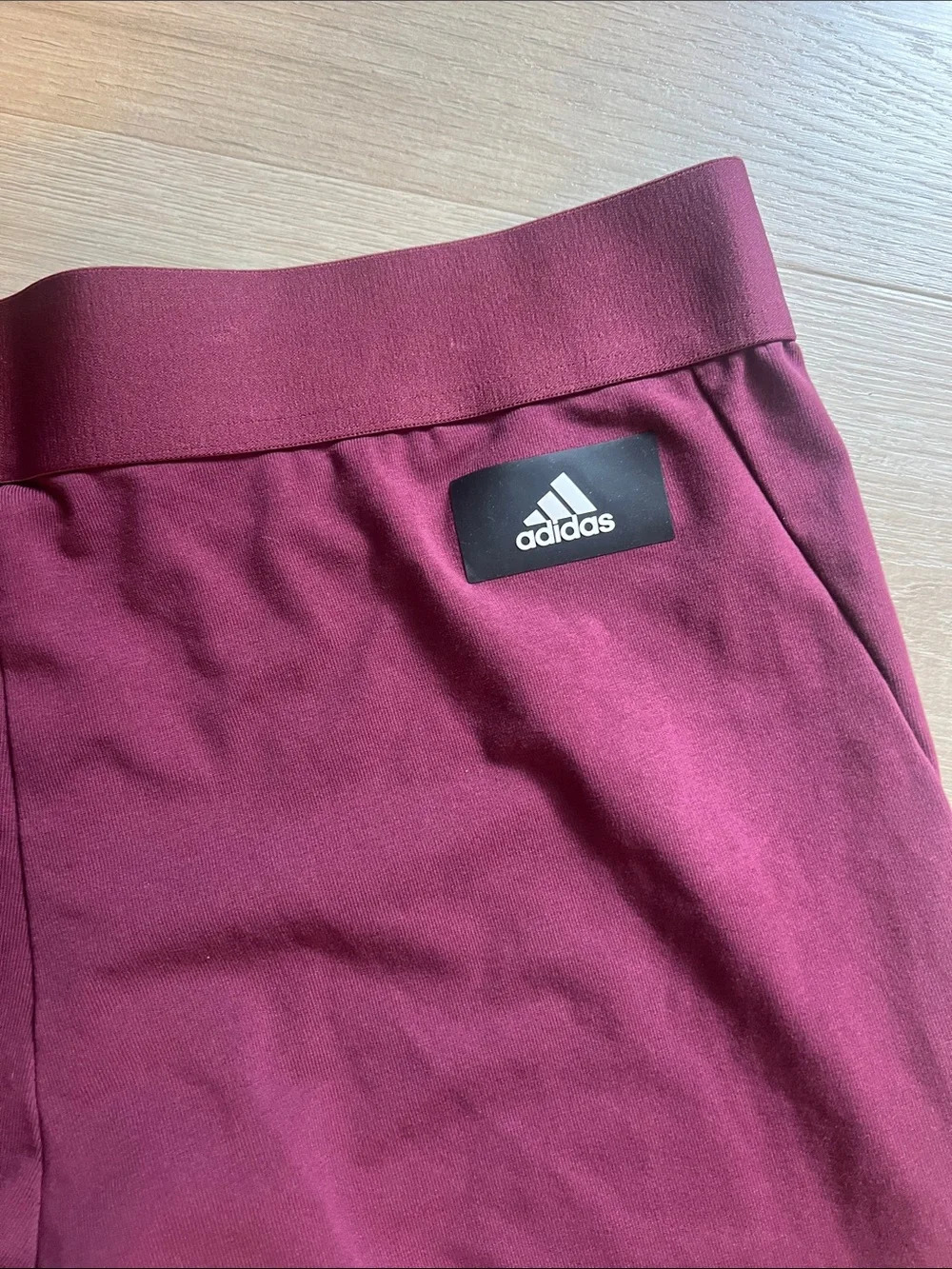 adidas Burgundy High-Waist Performance Leggings XL - Picture 6 of 8